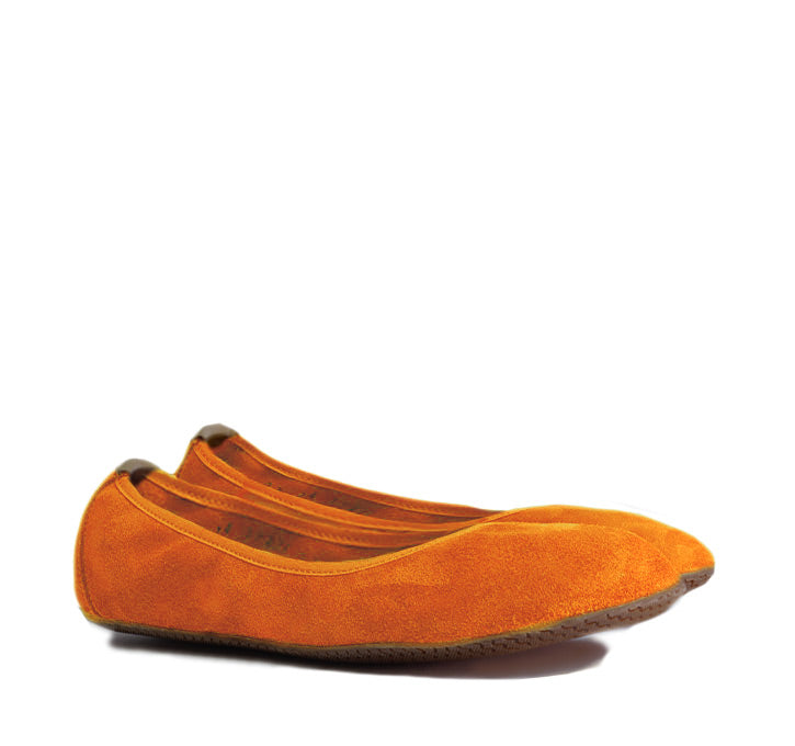 Ein Paar Barfuß - Ballerinas - seitlich - orange