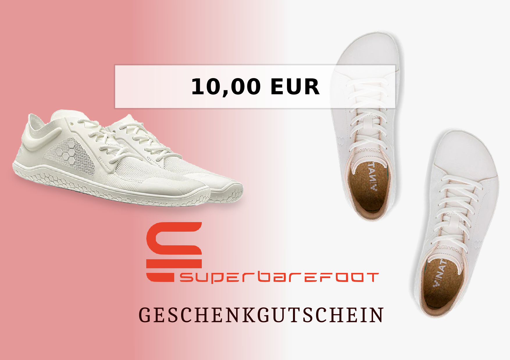 Geschenkgutschein für Barfußschuhe von Superbarefoot